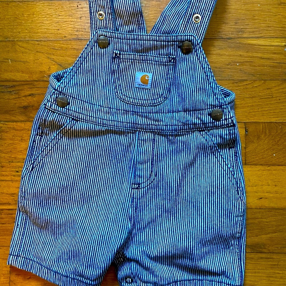 Carhartt Striped Overalls Shorts